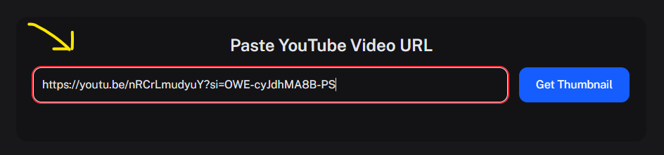 Steps to download YouTube thumbnail
